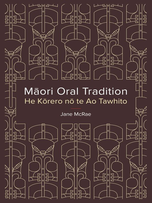 Cover image for Maori Oral Tradition